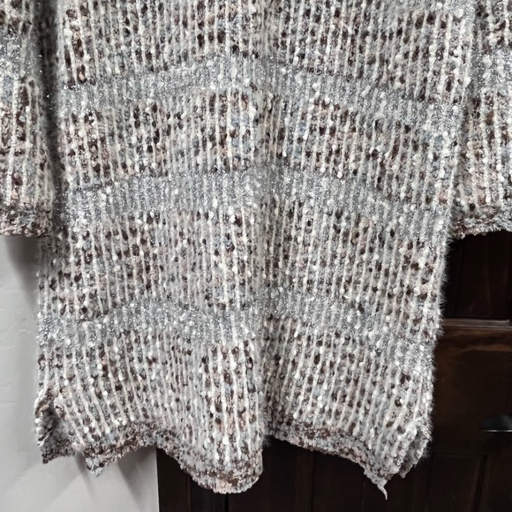 Striped Chenille Tunic Sweater Size Medium - Picture 5 of 7